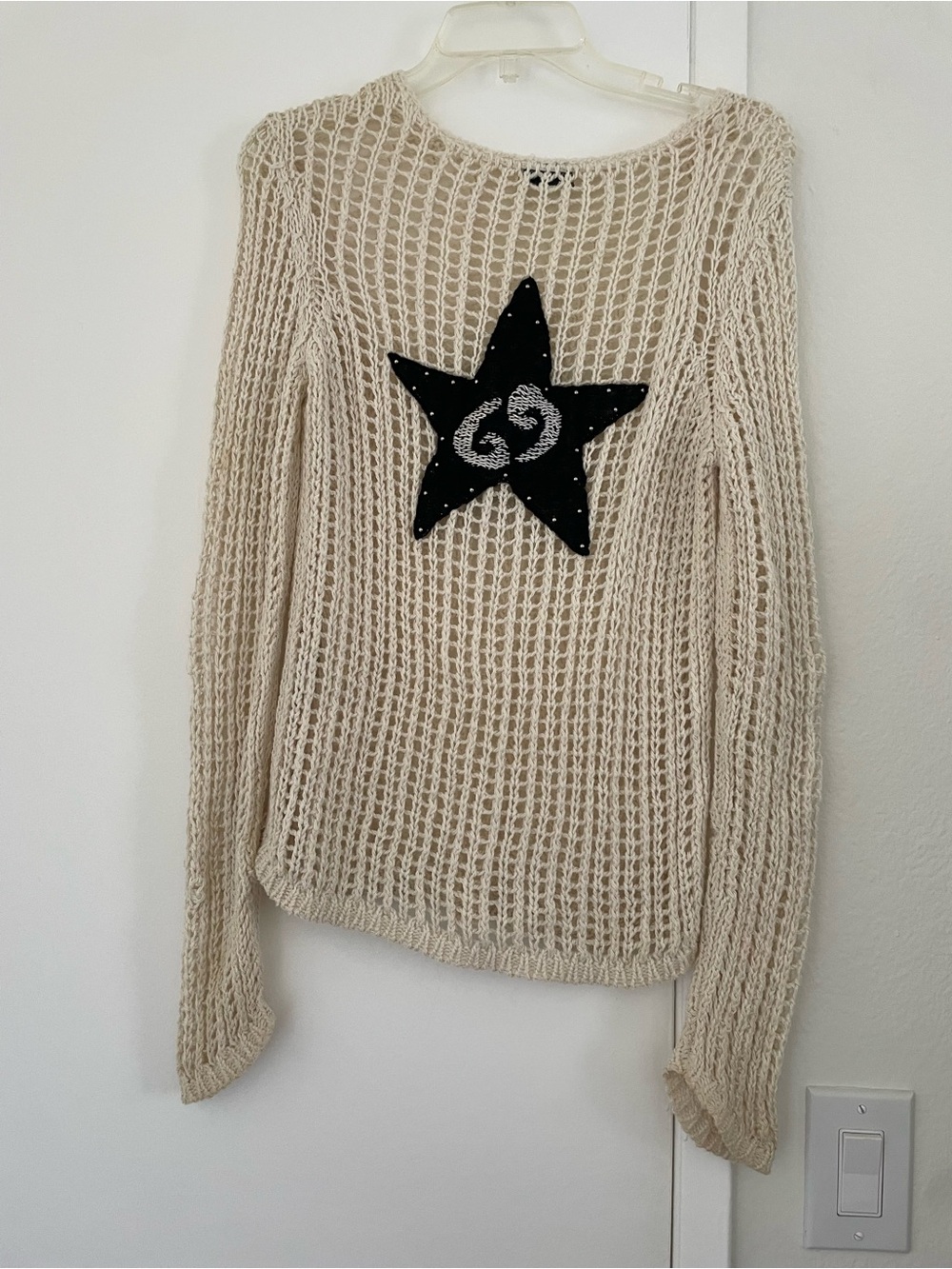 2018 Saint Laurent 69 open knit sweater